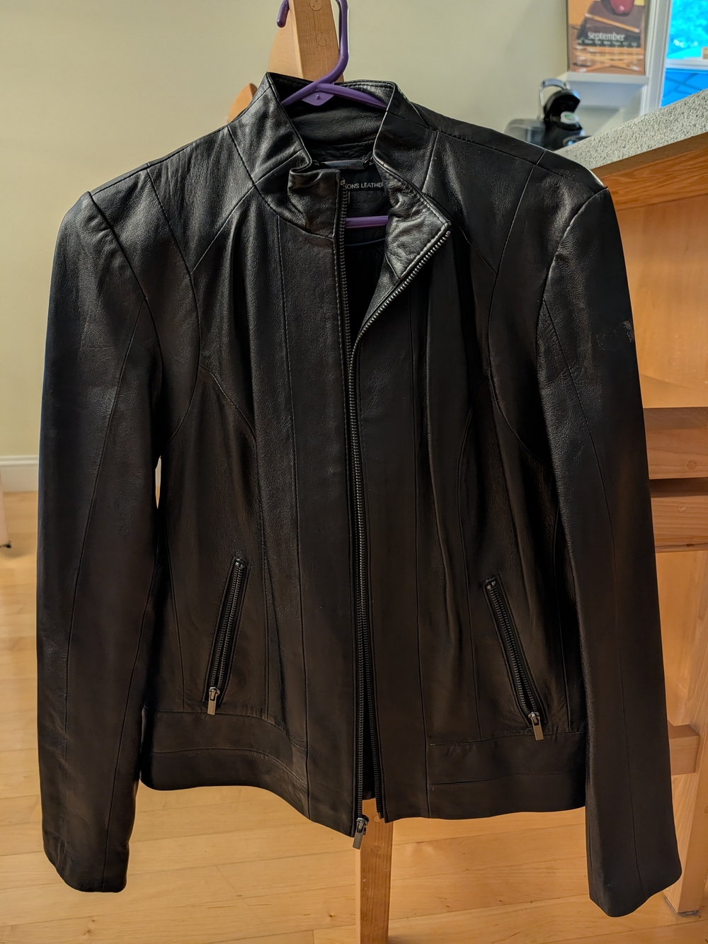 Wilsons Leather Black Women’s Zip-Up Leather Jacket